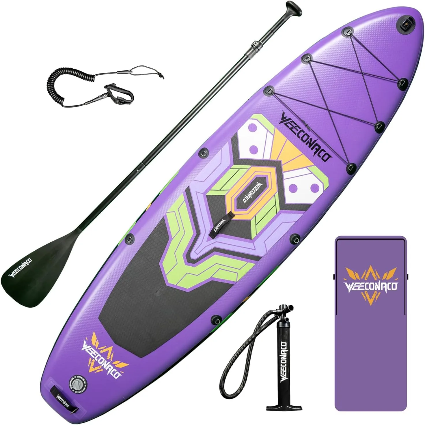 Deska SUP Pompowana WEECONACO 320x82x15,5CM 170KG AKCESORIA - obrazek 8
